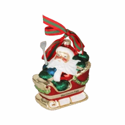 Big Green Egg Kerstbal Kerstman In Slede