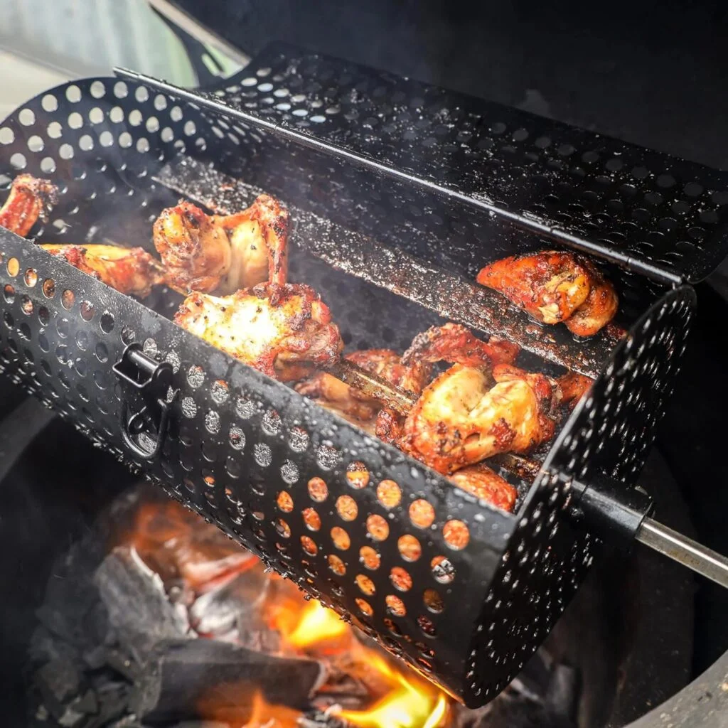 Big Green Egg Ronde Spit Mand, Tumbler Basket Voor Rotisserie - Afbeelding 3