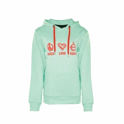 Big Green Egg Hoodie Dames Mint Green